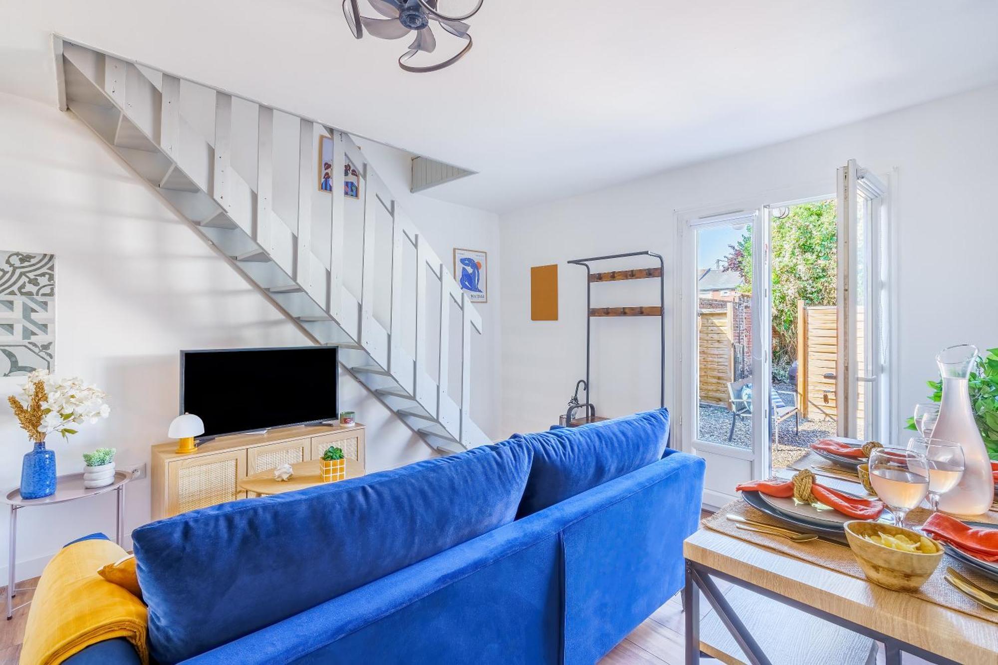 Maisonnette Bleu Horizon Avec Jardin - 2Min Gare - Serenito Homes Saint-Just-en-Chaussee ภายนอก รูปภาพ